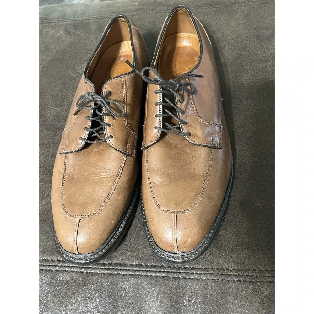 Allen Edmonds Shoes Split Toe Derby Men's 10D Brown Leather Business City Preppy